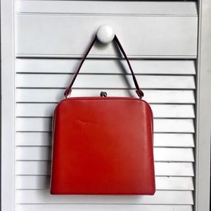 Vintage Red Leather Purse 🍒